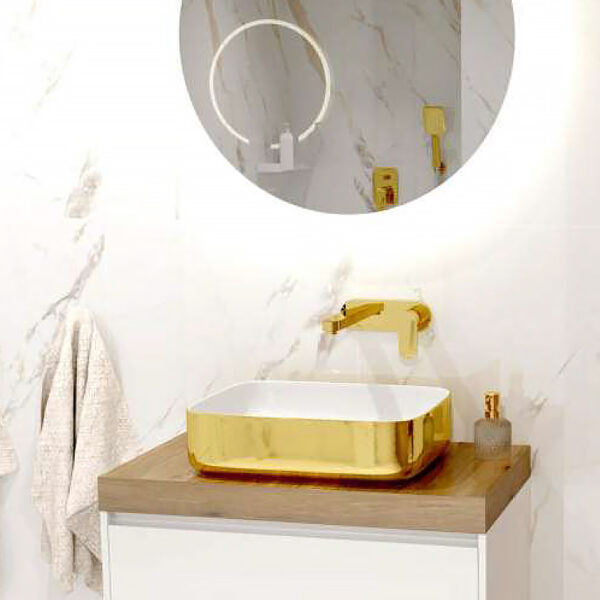 AUFSATZWASCHBECKEN GALERA GOLD/WHITE – Bild 2