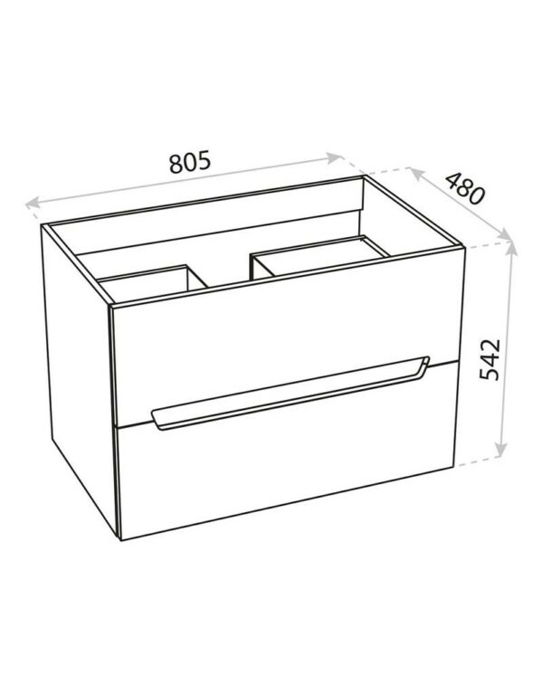 WASCHBECKENSCHRANK KANSAS 80 – Bild 3