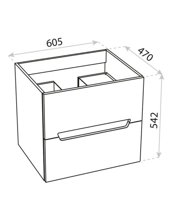 WASCHBECKENSCHRANK KANSAS 60 – Bild 3